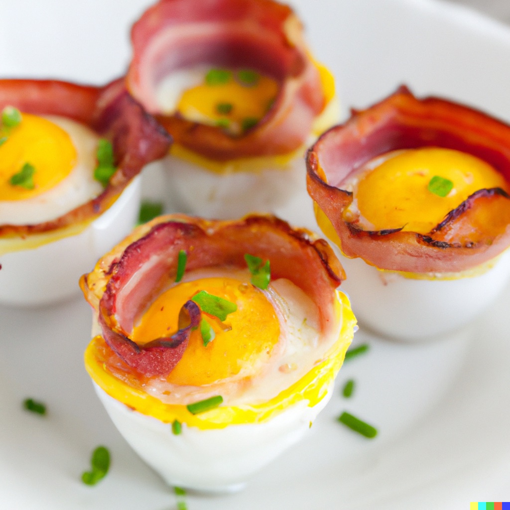 Keto Air Fryer Bacon and Egg Cups