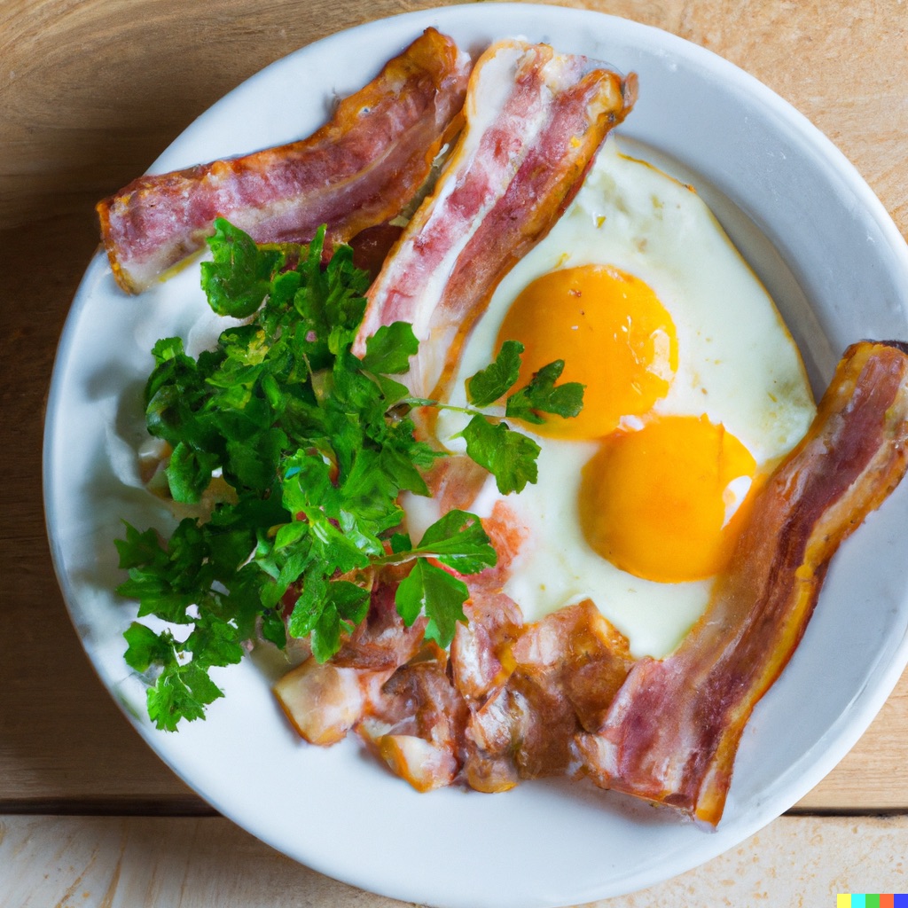 Keto Air Fryer Bacon and Eggs