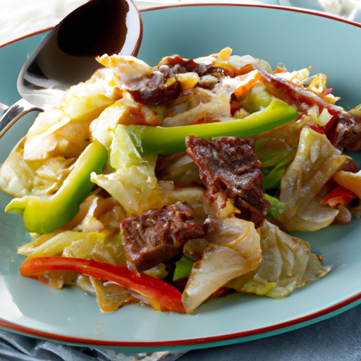 Keto Air Fryer Beef and Cabbage Stir Fry