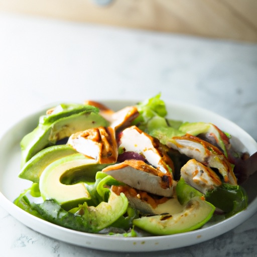 Keto Air Fryer Grilled Chicken Salad with Avocado