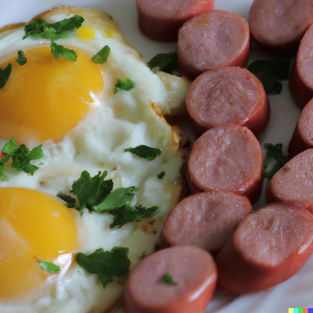 Keto Air Fryer Sausage and Eggs